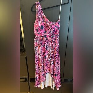 Lilly Pulitzer one shoulder midi dress